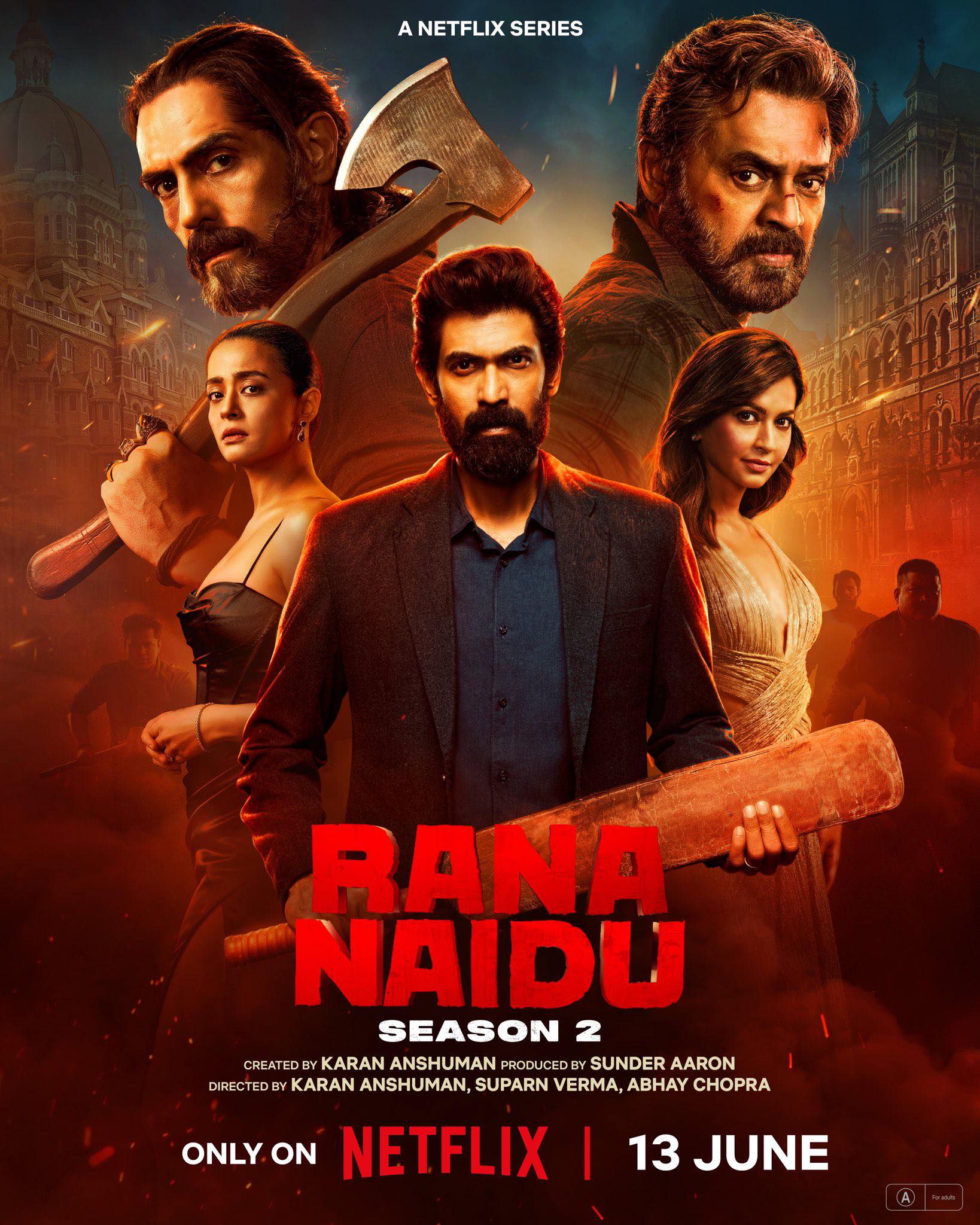 Rana Naidu พยัคฆ์บอมเบย์ Season 2 (2025) Netflix 1-8 จบ บรรยายไทย